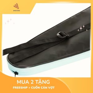 Túi đựng vợt cầu lông 190 ECO đen viền xanh thời trang 3 Tui dung vot cau long 190 ECO den vien xanh thoi trang 1