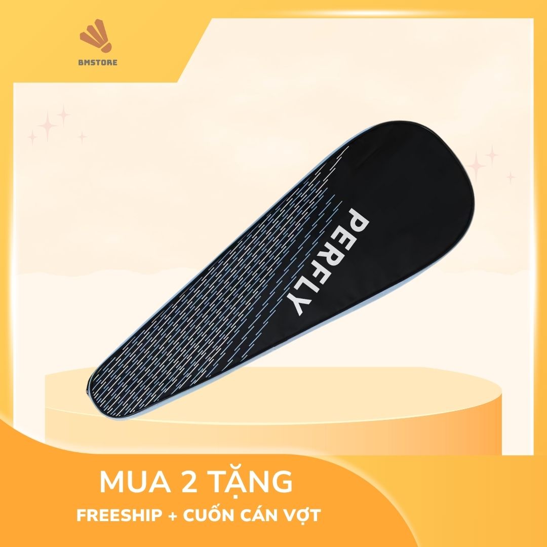 Túi đựng vợt cầu lông 190 ECO đen viền xanh thời trang (4) Túi đựng vợt cầu lông 190 ECO đen viền xanh thời trang (4)
